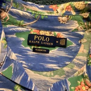 Polo by Ralph Lauren Blue Tropical Print Shirt